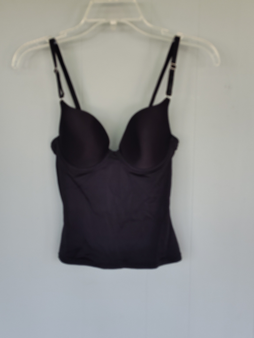 Vintage Black Women's Shaping Camisole with Built-In Bra
